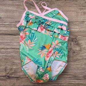 Tropical Green Kids Swimwear